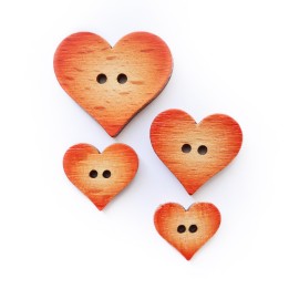 Boton de madera Corazón