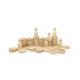 GRAPAT- Nins, anillas y monedas (madera natural)