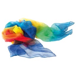 Chal en seda chiffon - arcoiris