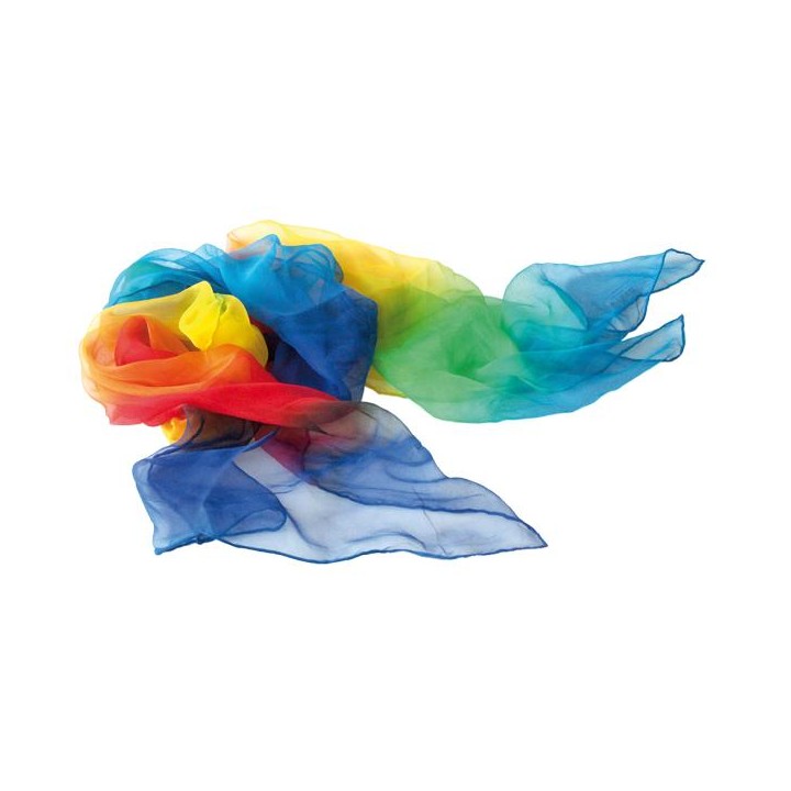 Chal en seda chiffon - arcoiris
