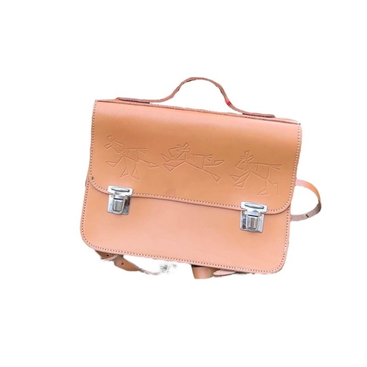 cartera de cuero de curtido vegeta jardin de infancia