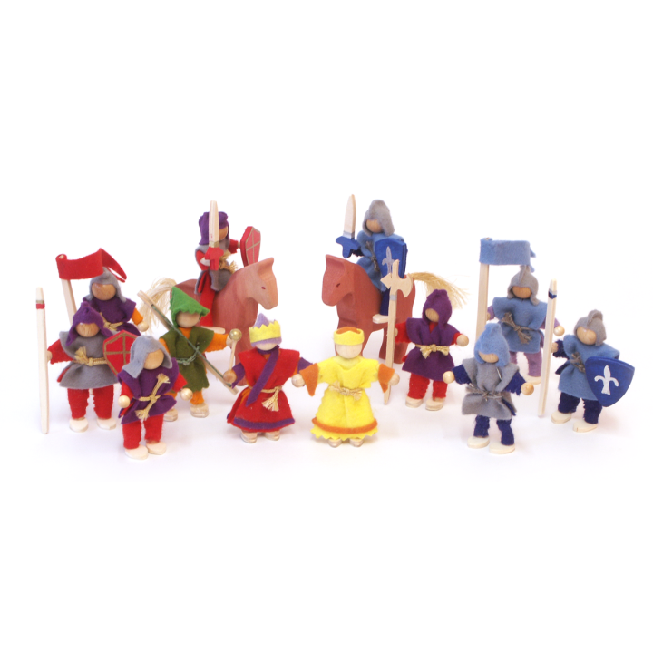 Caballeros rojos con caballo