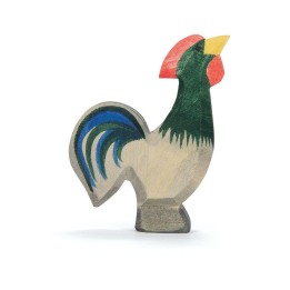 Gallo oscuro de madera