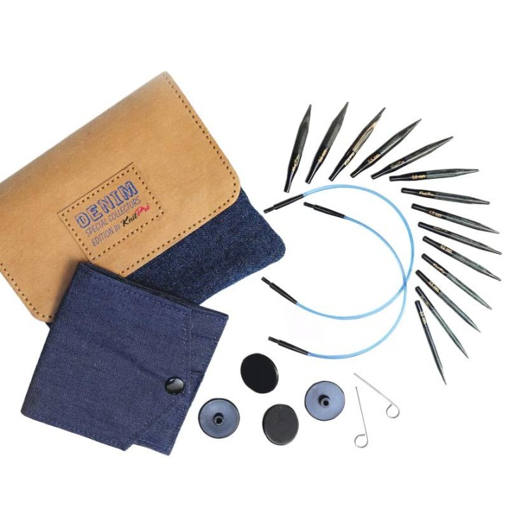 Set de mini agujas circulares intercambiables - Indigo Denim