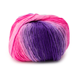 Lana merino reggae - rosa, morado y fucsia
