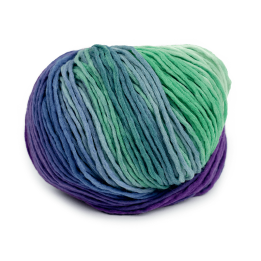 Lana merino - verdes, blanco, violeta