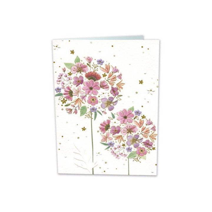Tarjeta con sobre Flores