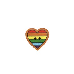 Botones corazón arcoíris