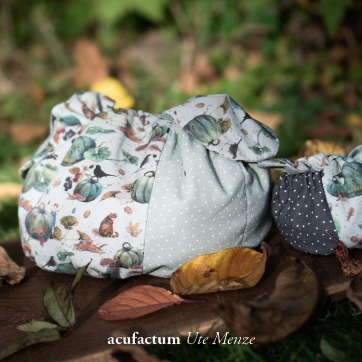 Tela de algodón orgánico  Huerto de calabazas