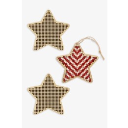 Set estrellas de madera para bordar