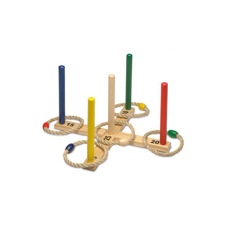 Juego de aros de cuerda y madera