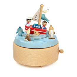 Caja musical marineros y delfines