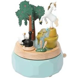 Caja musical unicornio y cisnes