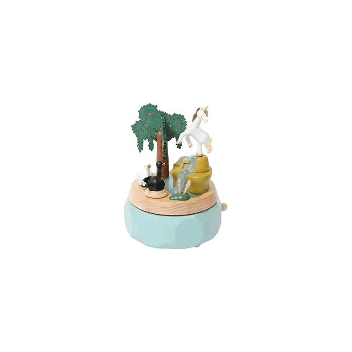 Caja musical unicornio y cisnes