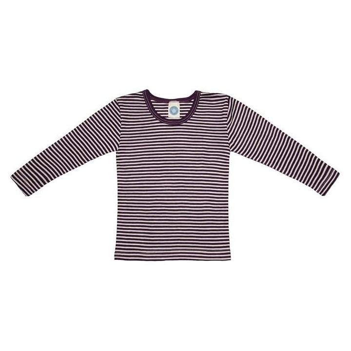 Camiseta interior niño manga larga ciruela