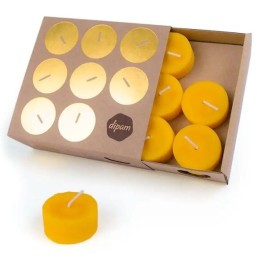 Velas de té de cera de abeja