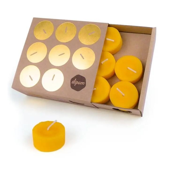 Velas de té de cera de abeja