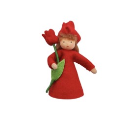 Niña flor tulipán