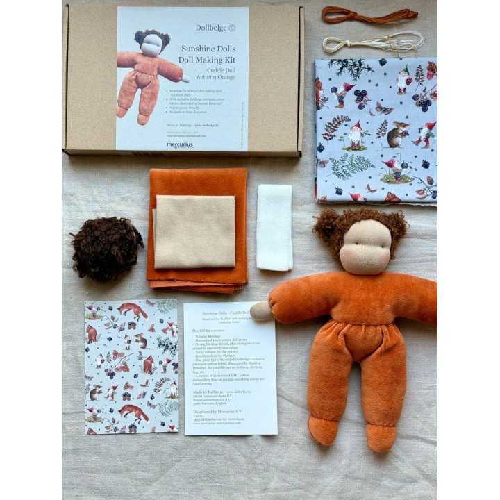 Kit para hacer muñecas Dollbelge Sunshine  - naranja otoño