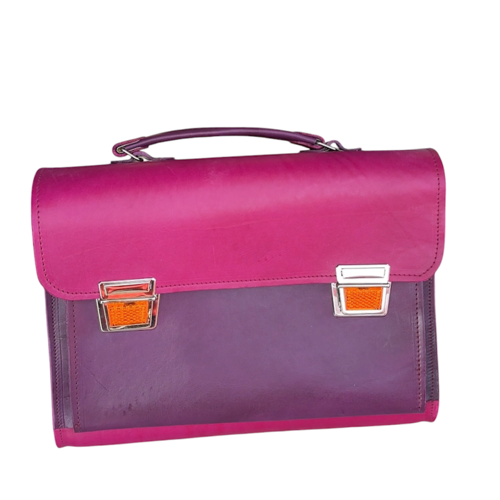 Cartera escolar de cuero de COLORES