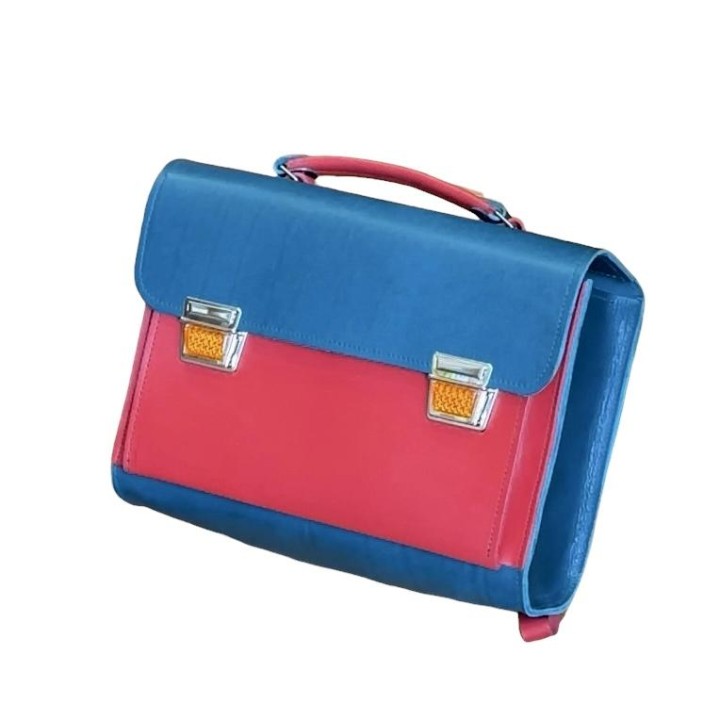Cartera escolar de cuero de COLORES