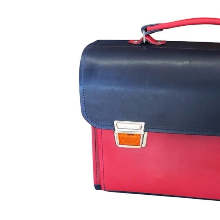 Cartera escolar de cuero de COLORES