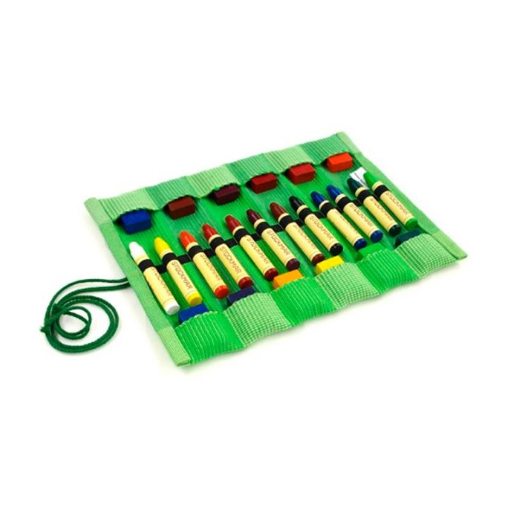 Estuche para 12 bloques y 12 lápices de ceras Stockmar azul