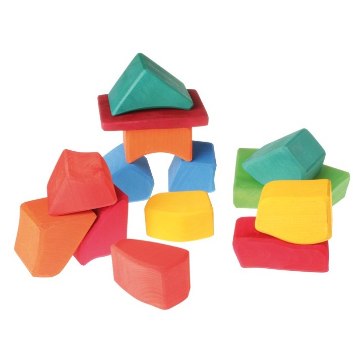 Tronquitos de construcción de colores grimms