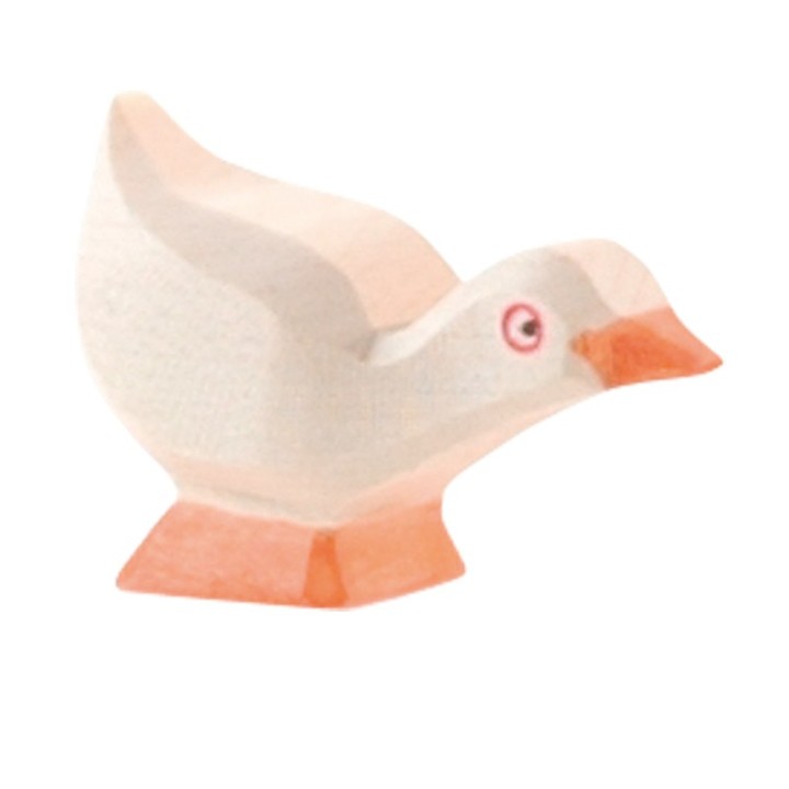 Oca pollito cabeza abajo.