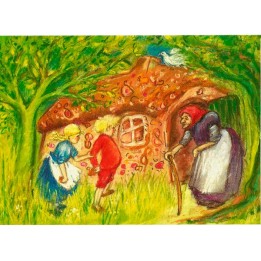Postal - Hansel y Gretel.