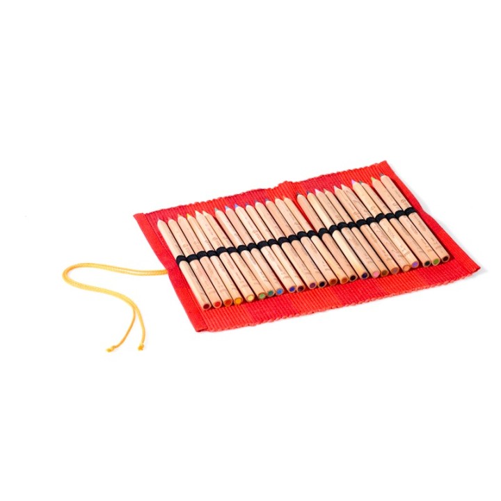 Estuche de tela para lápices de madera