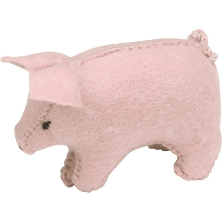 Cerdito de fieltro grande.