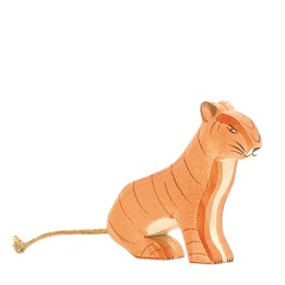Tigre de madera sentado