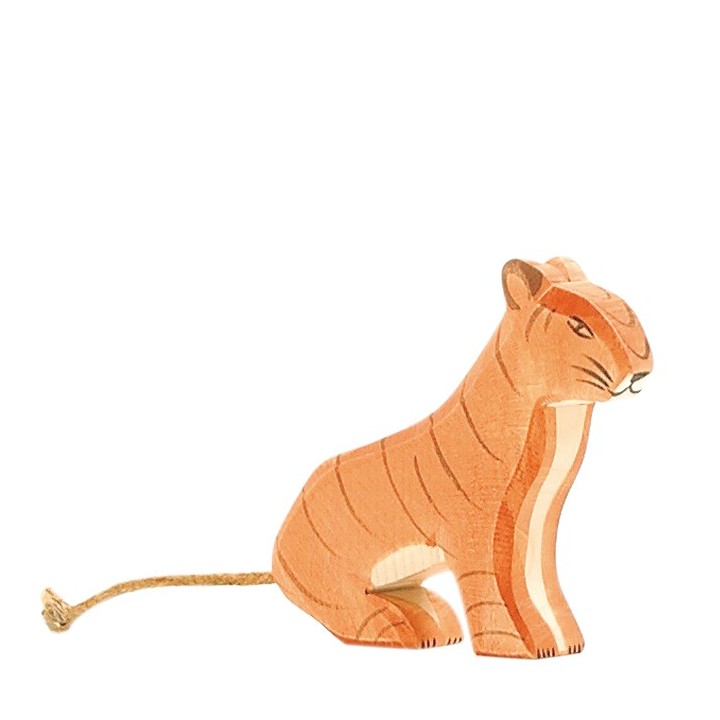 Tigre de madera sentado