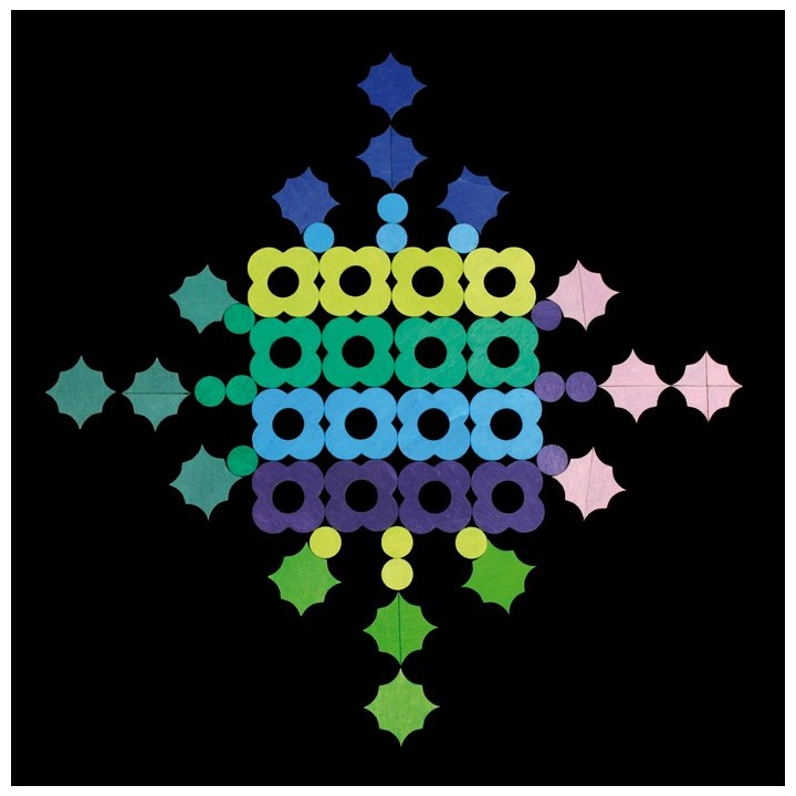 Puzzle magnético - Pequeña flor azul-verde
