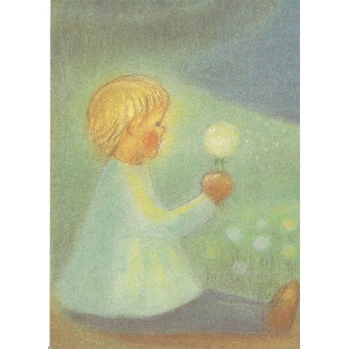 Postal Niño con Diente de León
