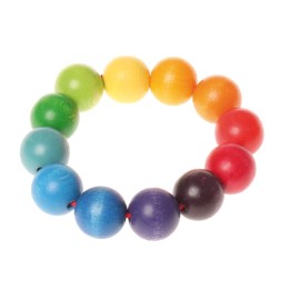 Sonajero de Madera Pulsera Arcoiris