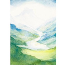 Postal Montaña con valle