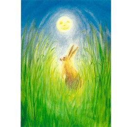 Postal - La liebre y la luna.