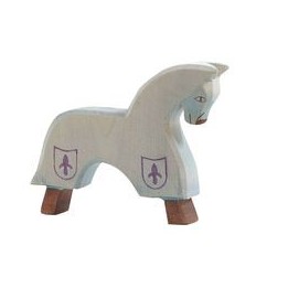 Caballo de madera para caballero azul.