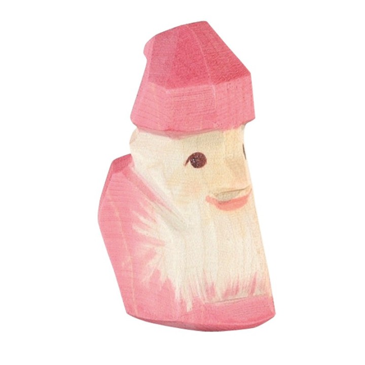 Enanito de madera - Cuarzo rosa.