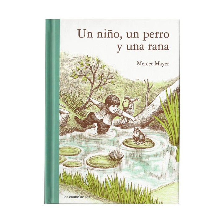 Un niño un perro y una rana