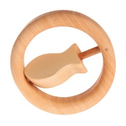 Sonajero de madera - Anilla con pez