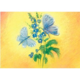 Postal Mariposas azules