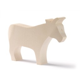 Animales de madera base - vaca.