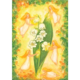 Postal Elfas con flores