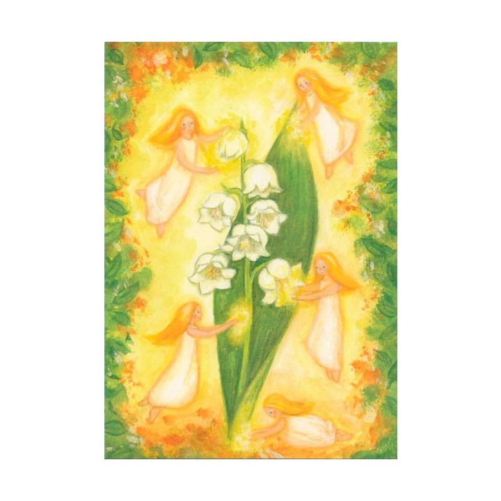 Postal Elfas con flores