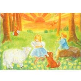 Postal Niños en mayo