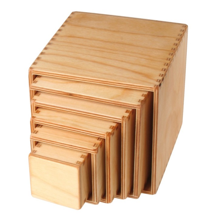 Conjunto cajas de madera grande - natural