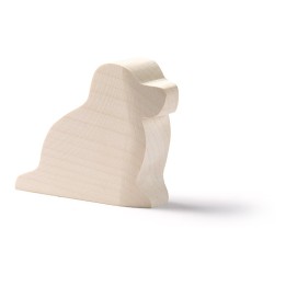 Animales de madera base - perro.